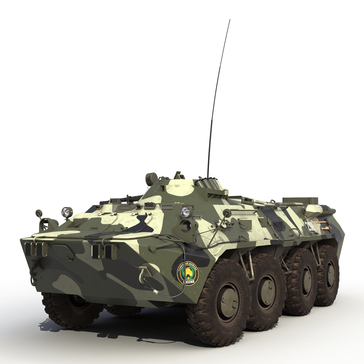 3D BTR 80 Rigged model