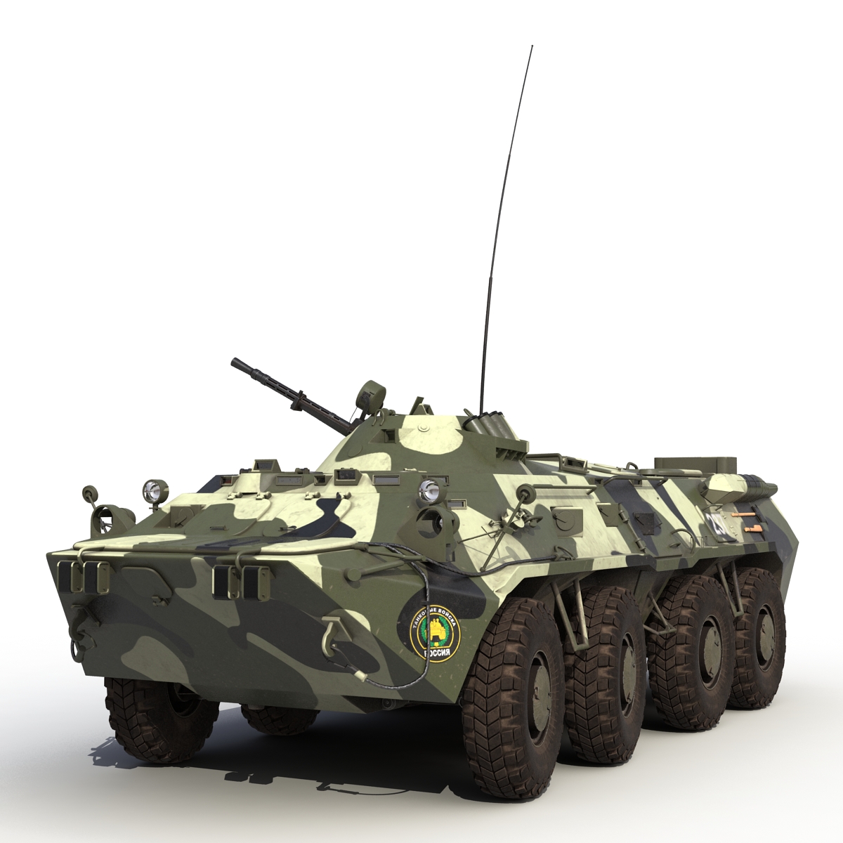 3D BTR 80 Rigged model