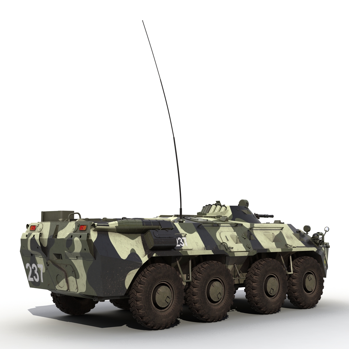 3D BTR 80 Rigged model