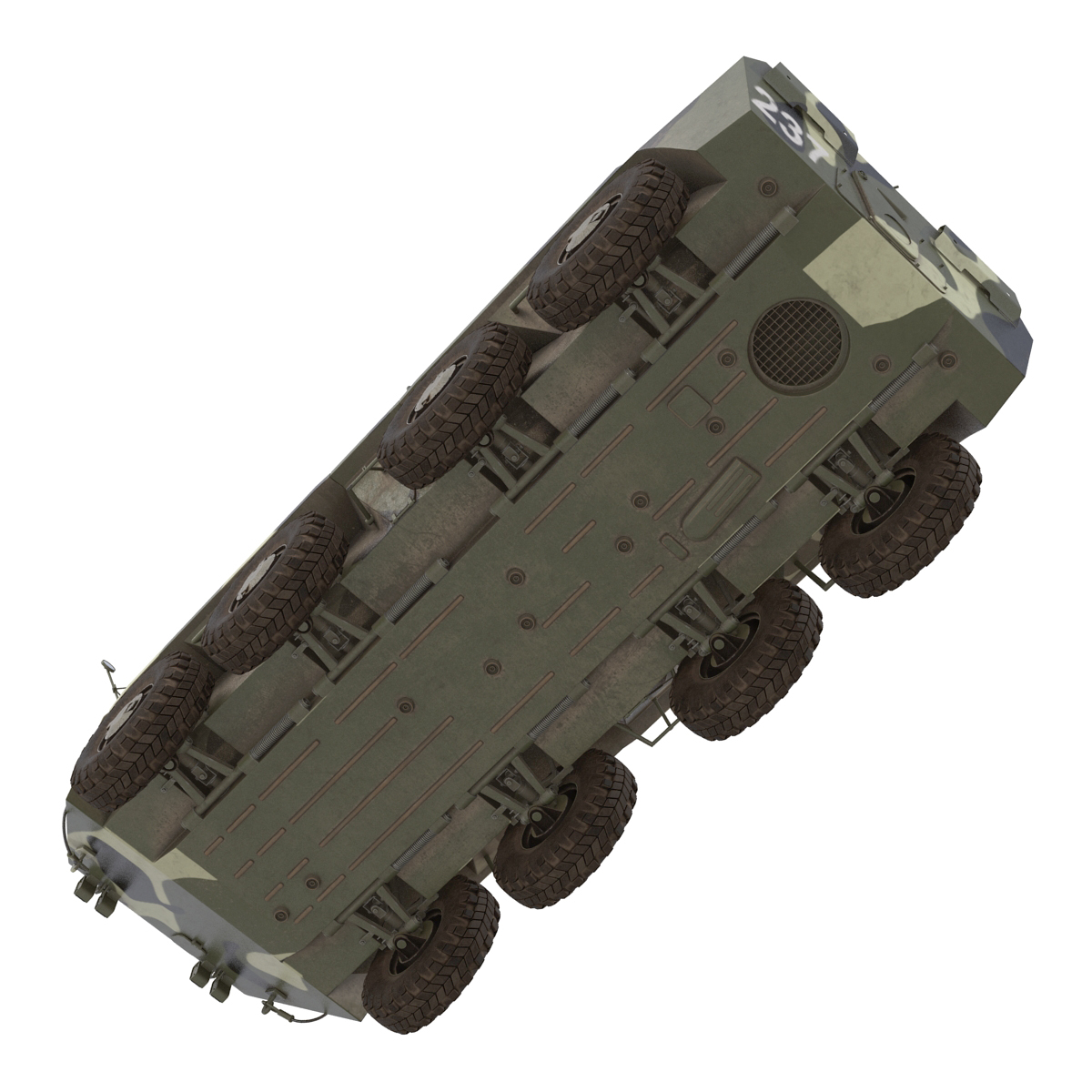 3D BTR 80 Rigged model