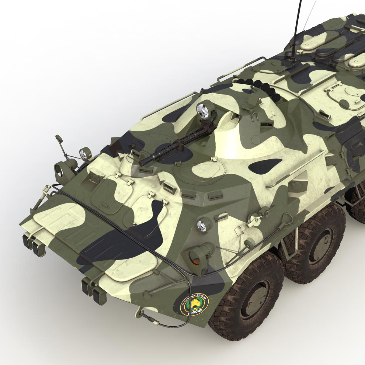 3D BTR 80 Rigged model