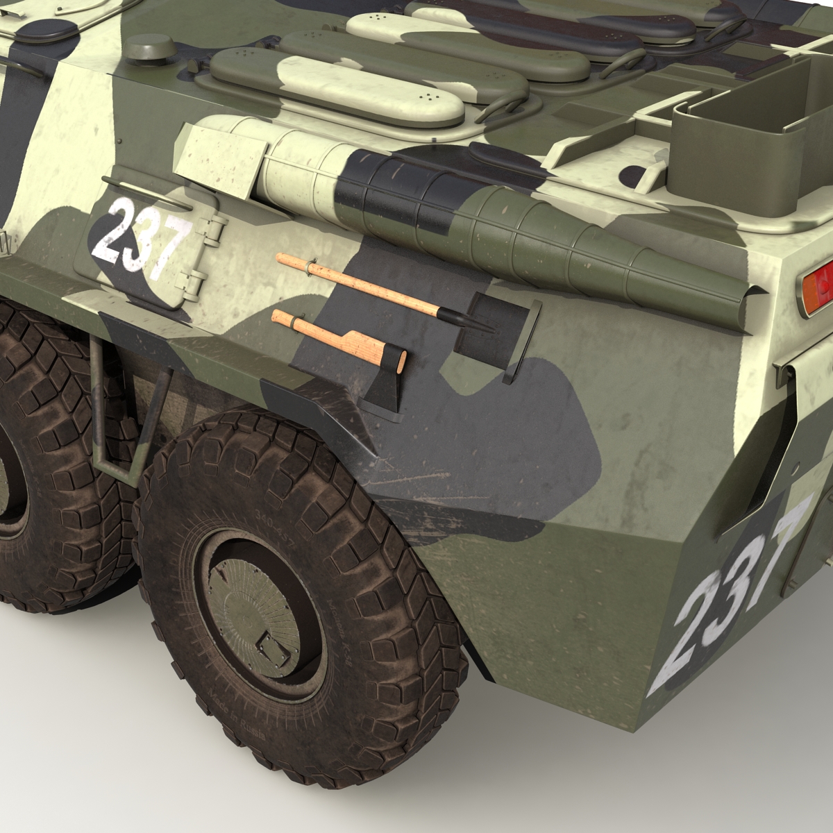 3D BTR 80 Rigged model