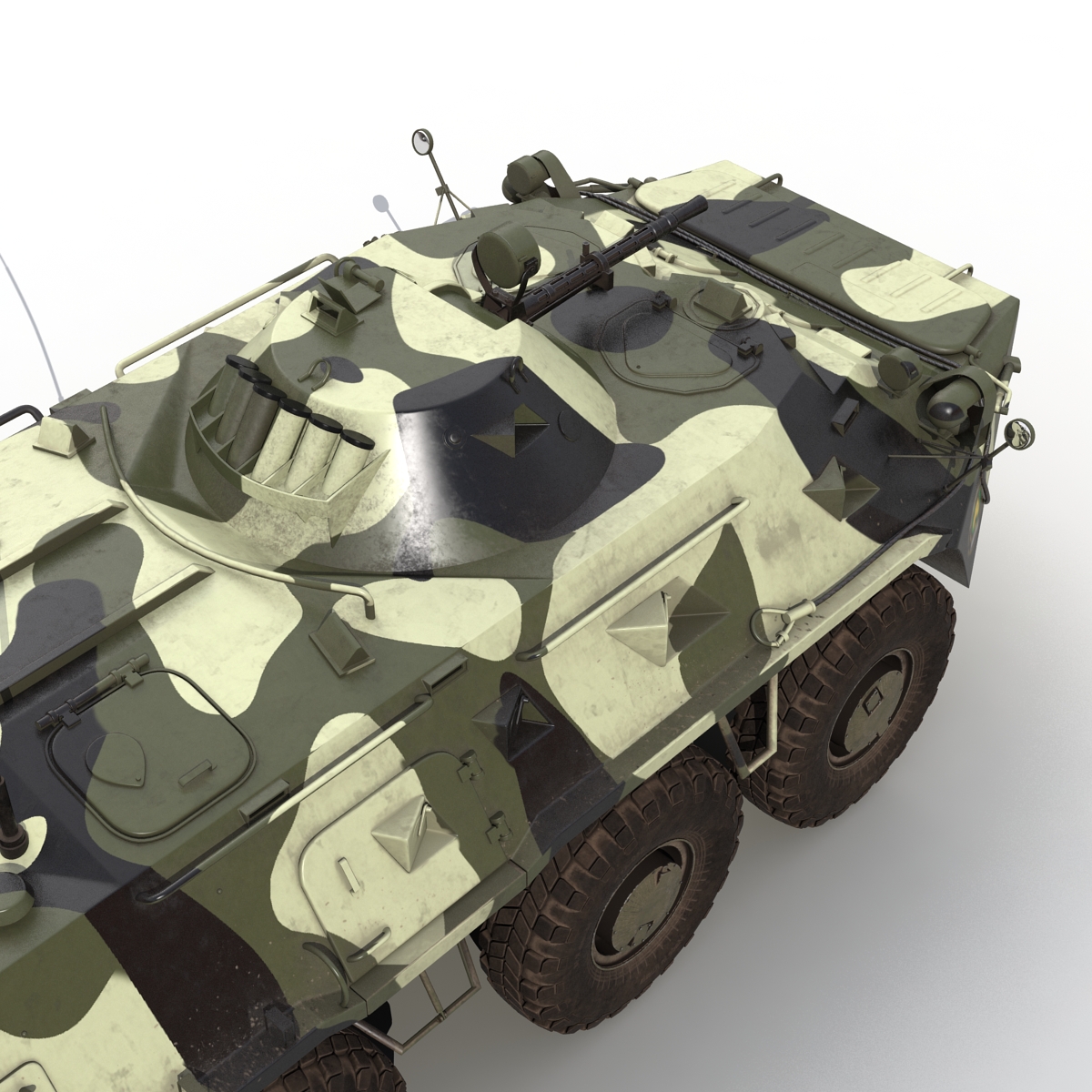 3D BTR 80 Rigged model