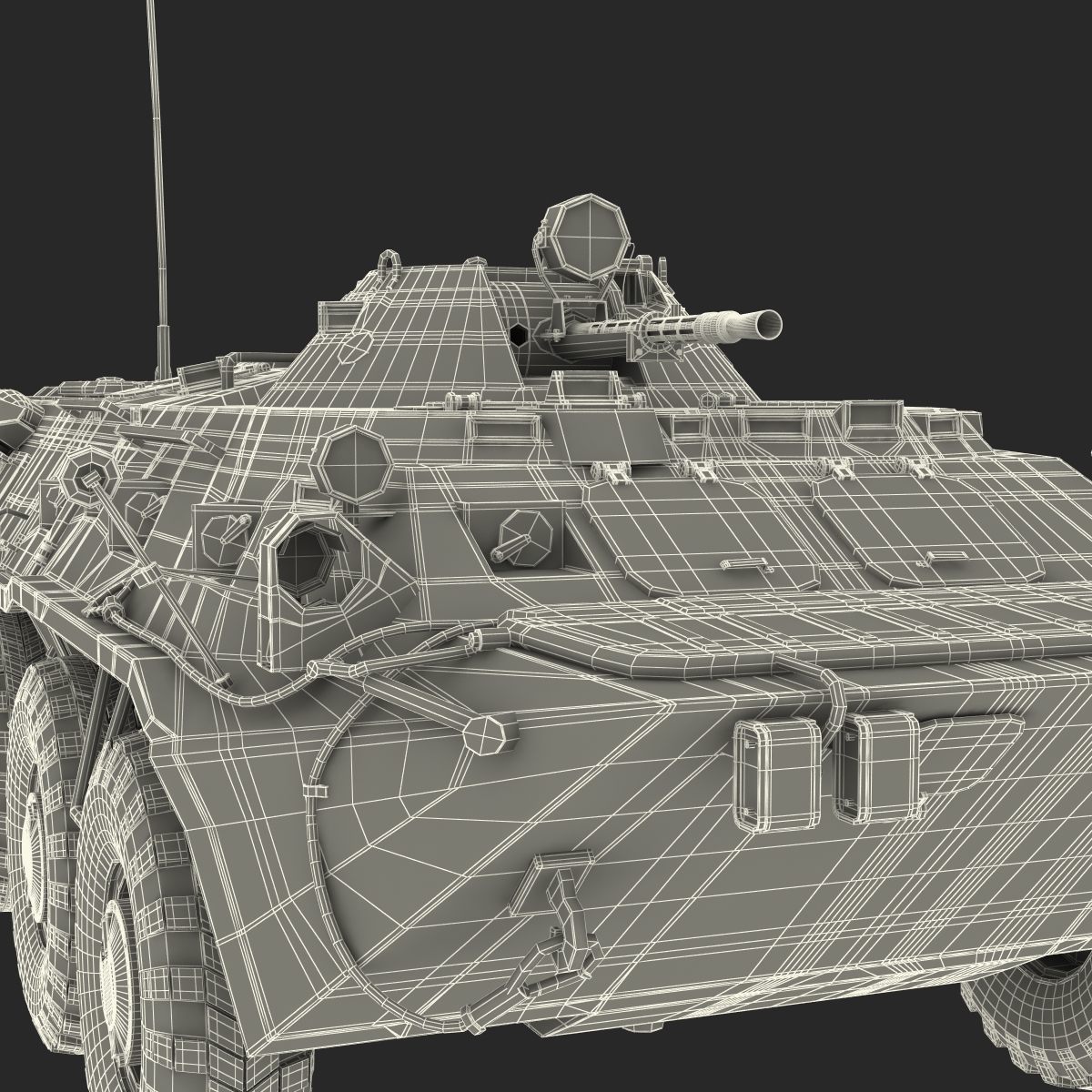 3D BTR 80 Rigged model