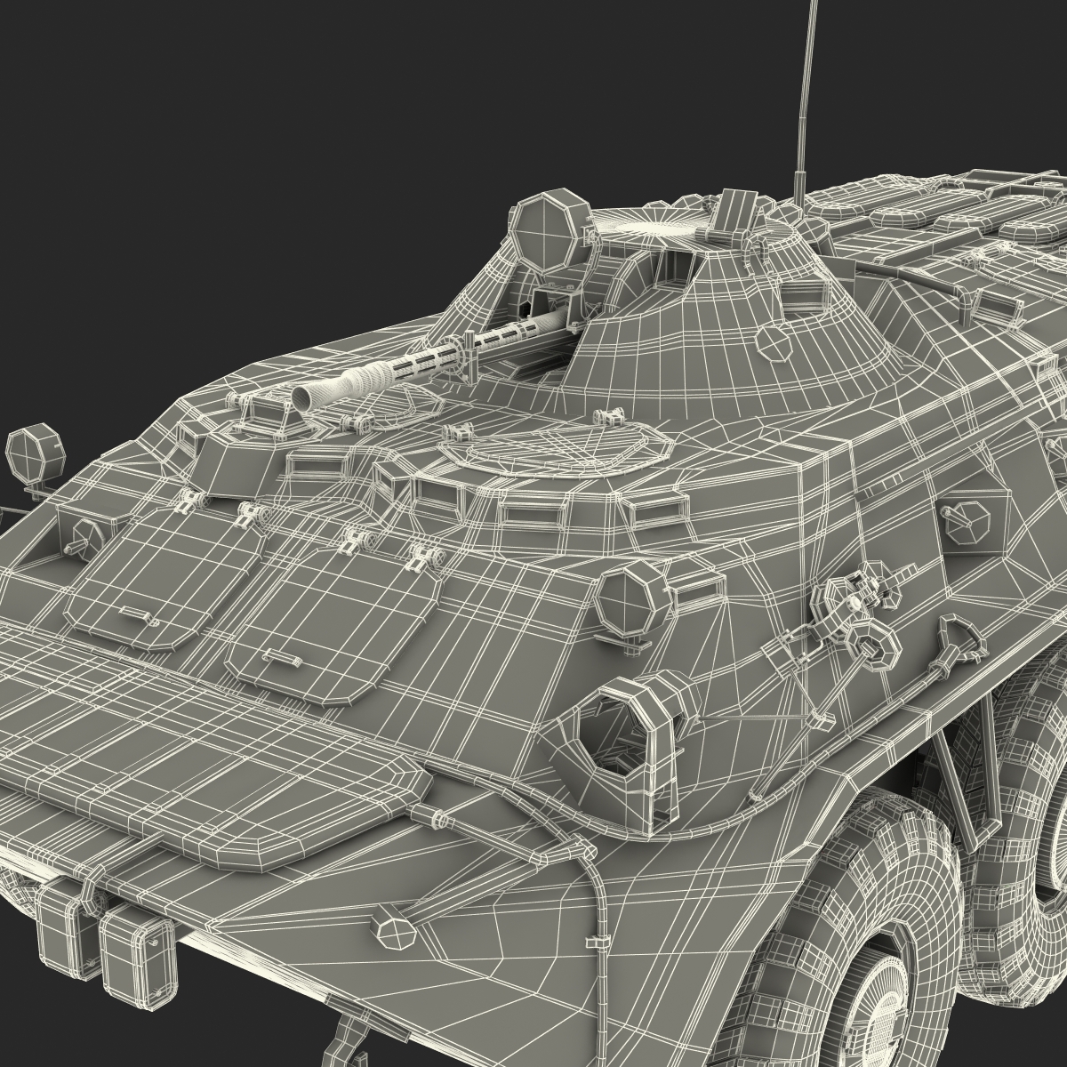 3D BTR 80 Rigged model