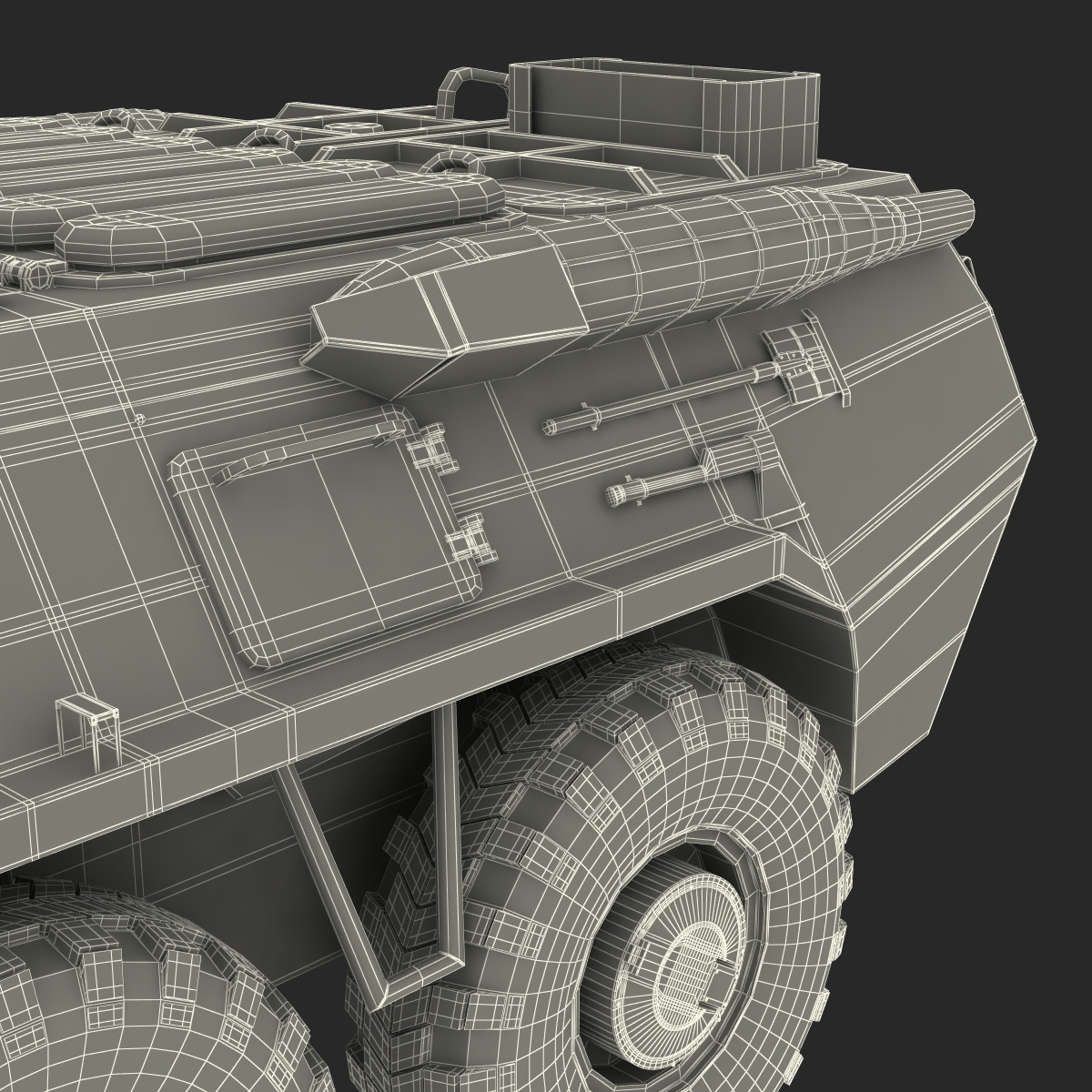 3D BTR 80 Rigged model