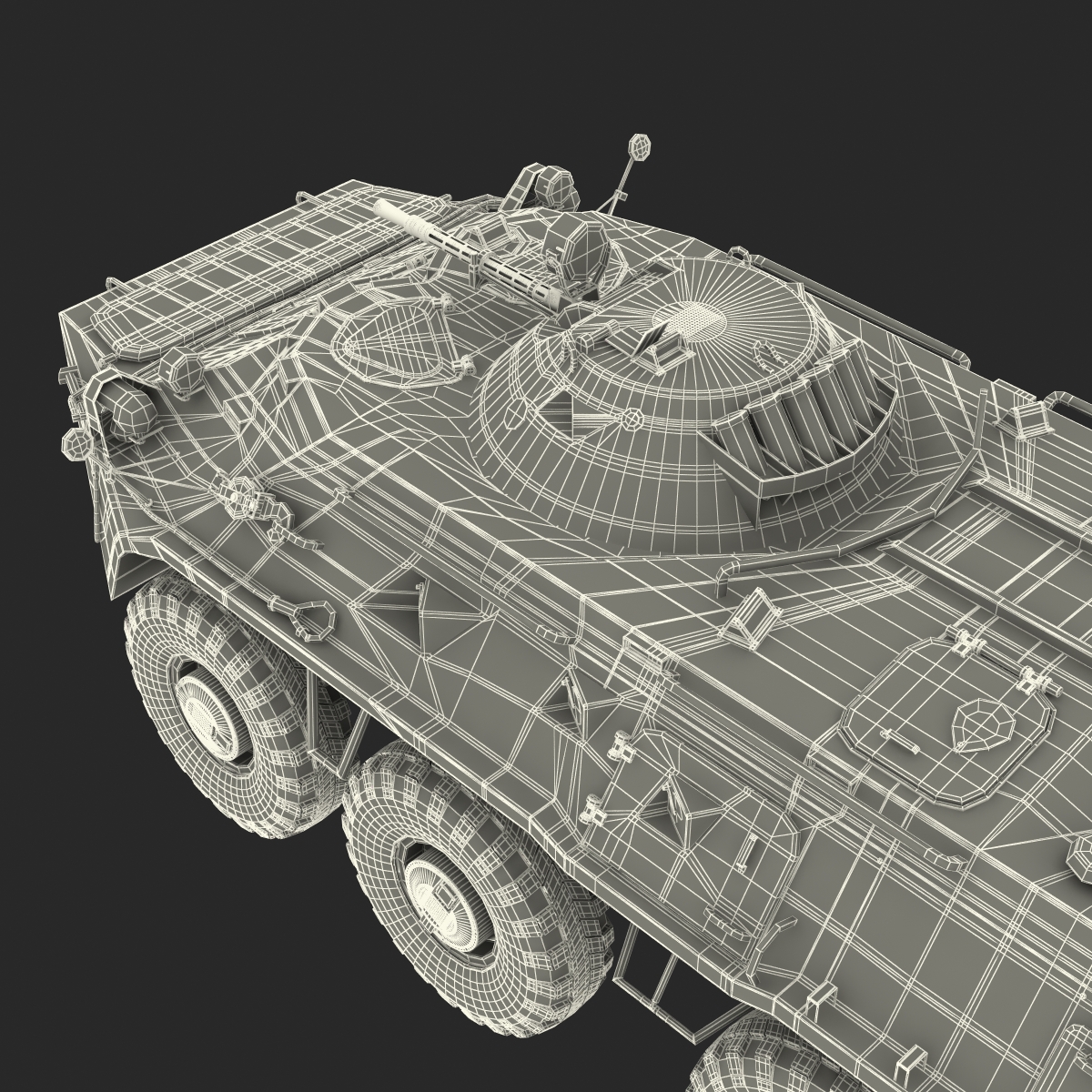 3D BTR 80 Rigged model