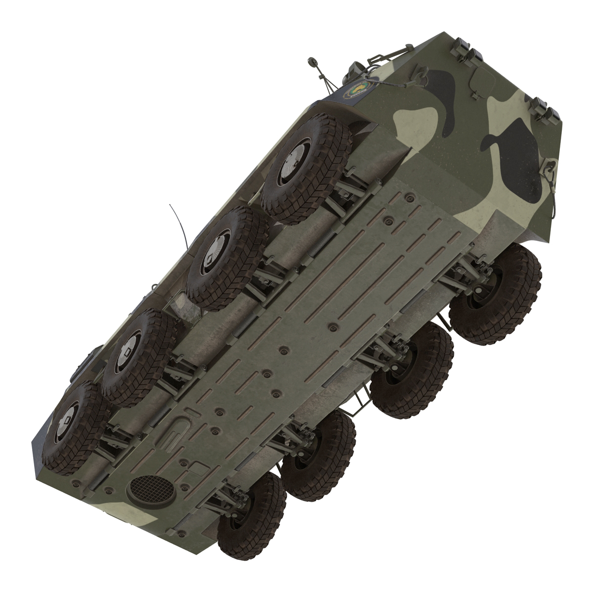 BTR 80A Rigged 3D model