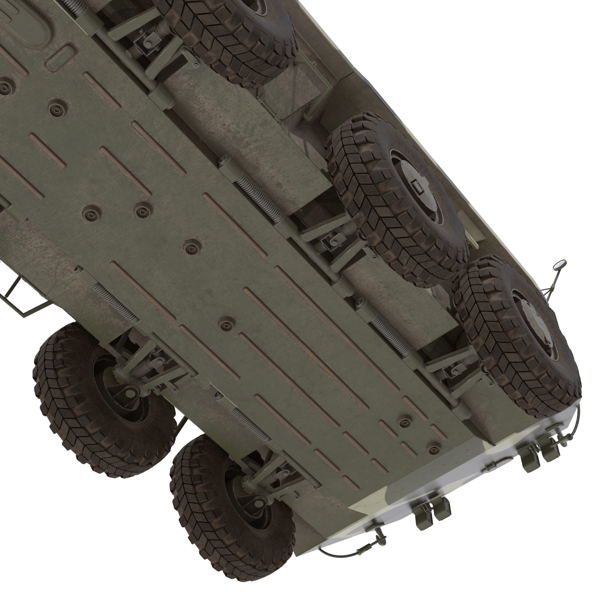 BTR 80A Rigged 3D model