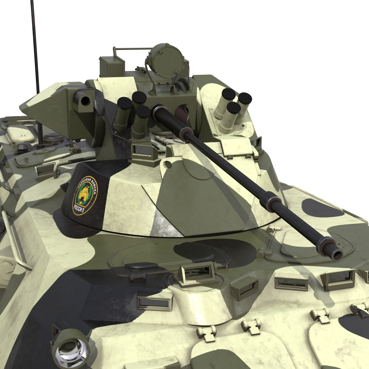 BTR 80A Rigged 3D model