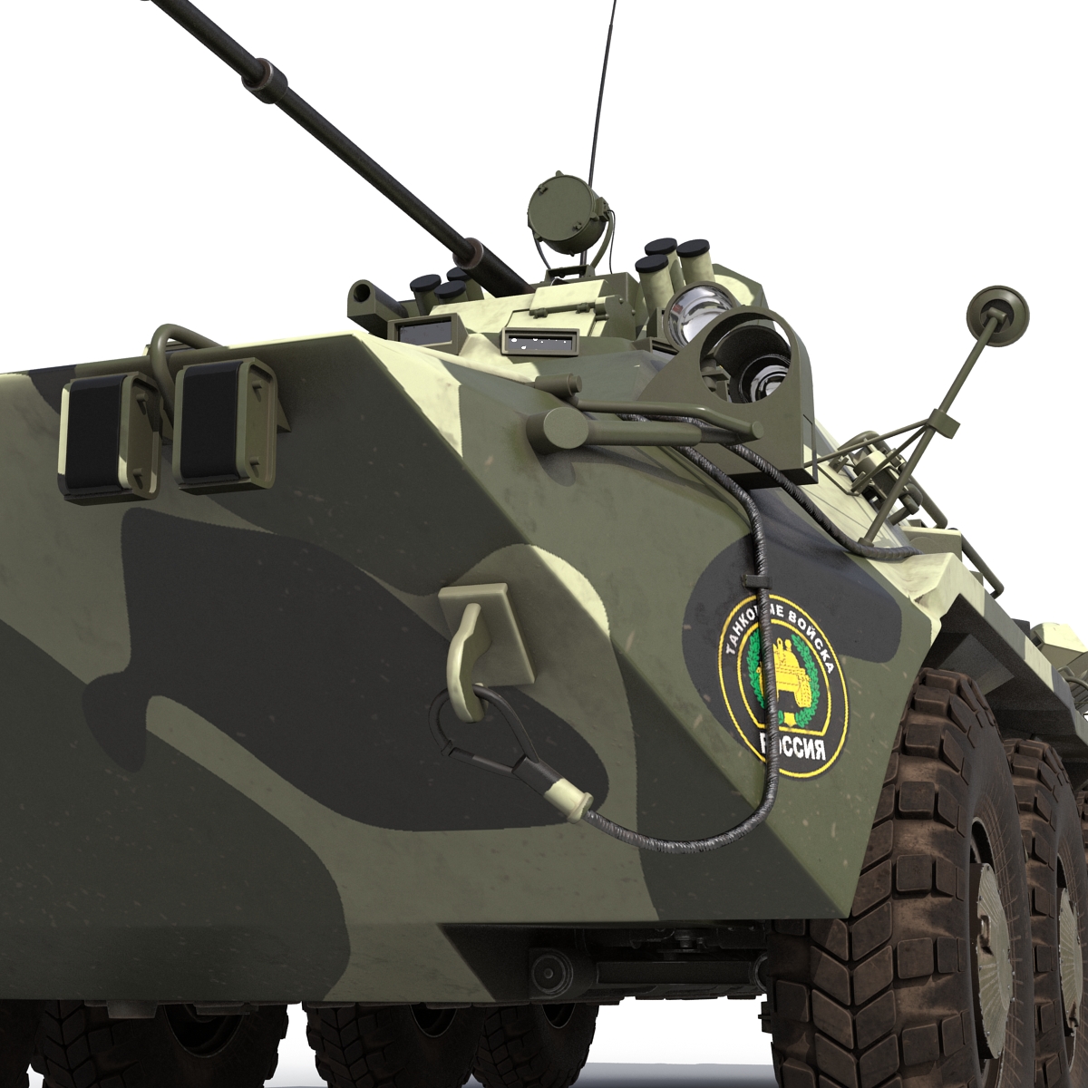 BTR 80A Rigged 3D model