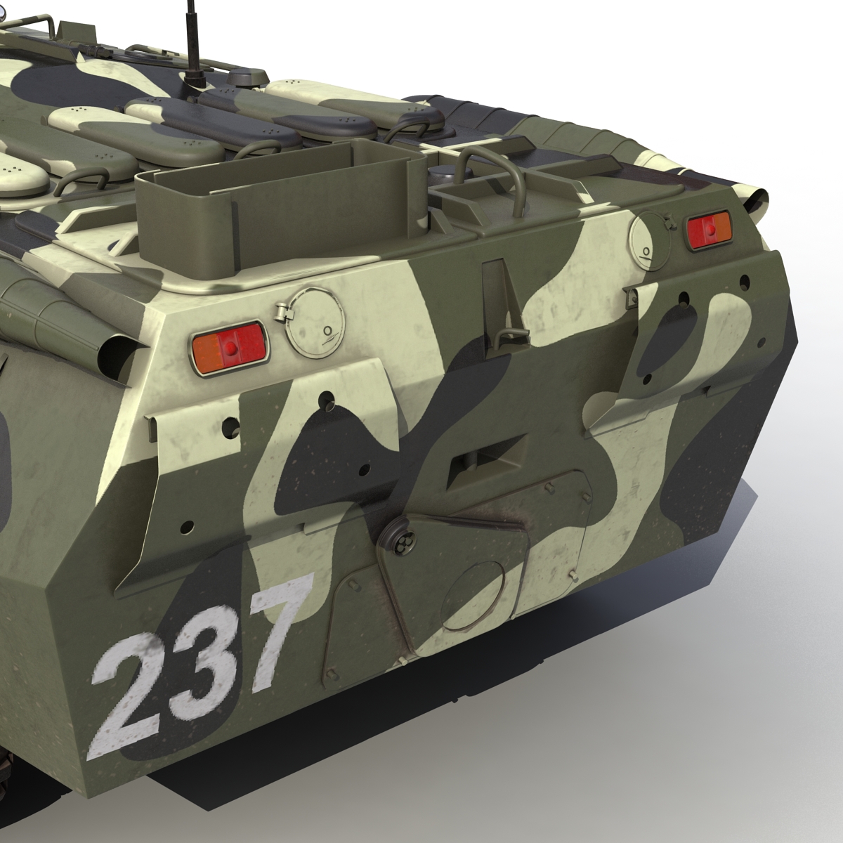 BTR 80A Rigged 3D model