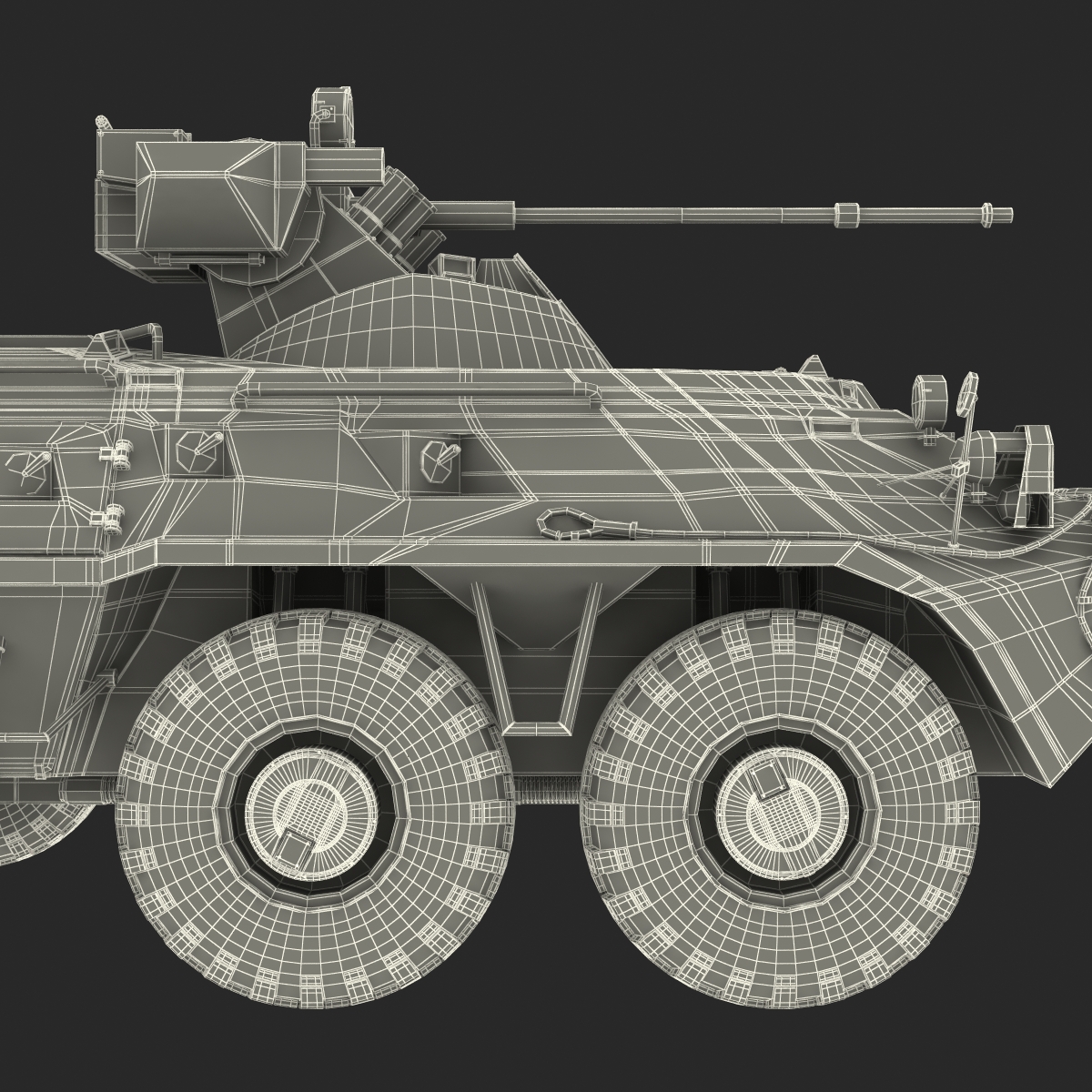 BTR 80A Rigged 3D model