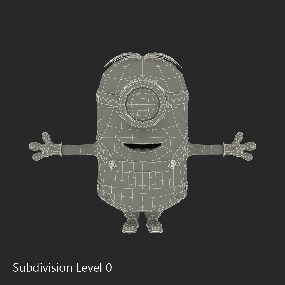 3D Short One Eyed Minion