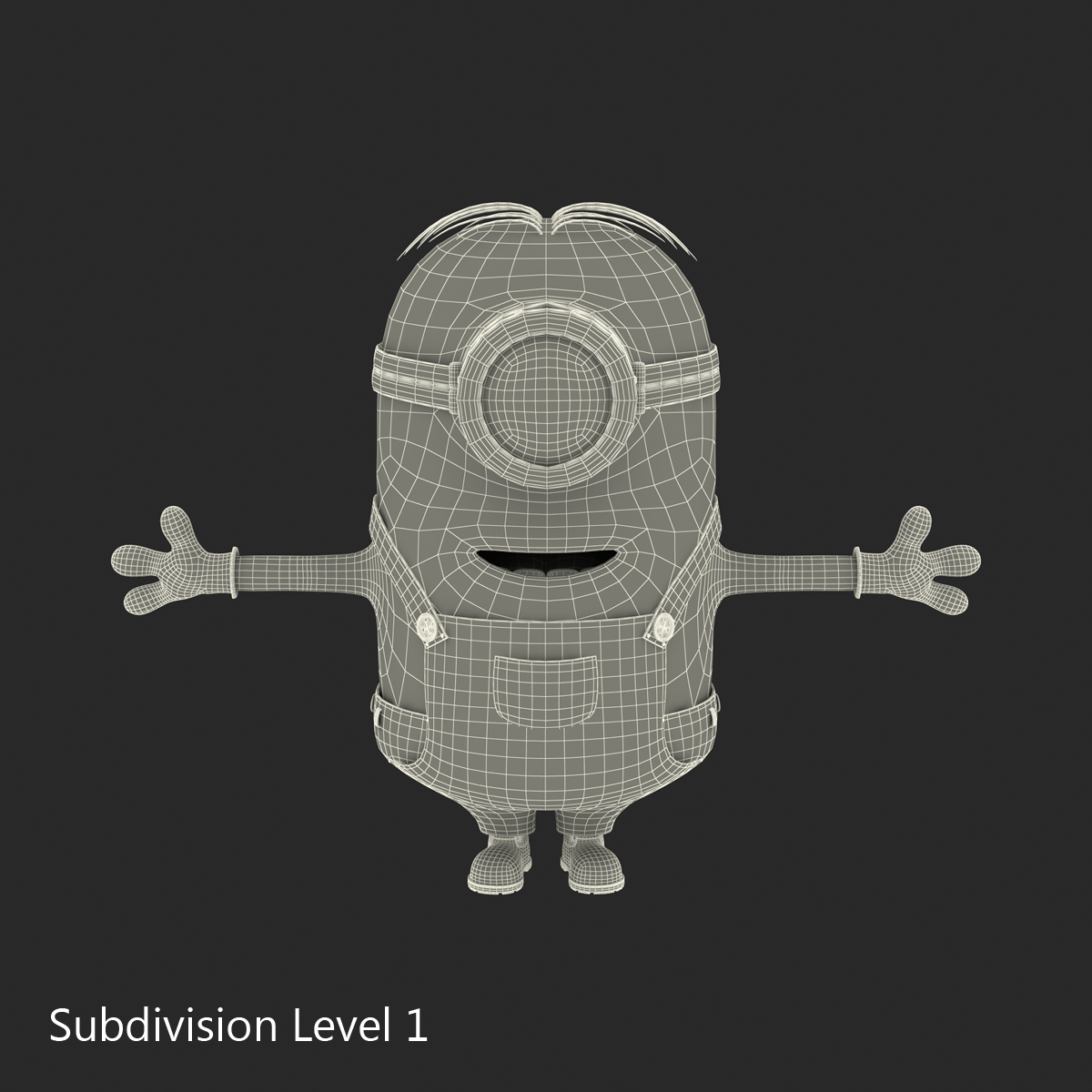 3D Short One Eyed Minion