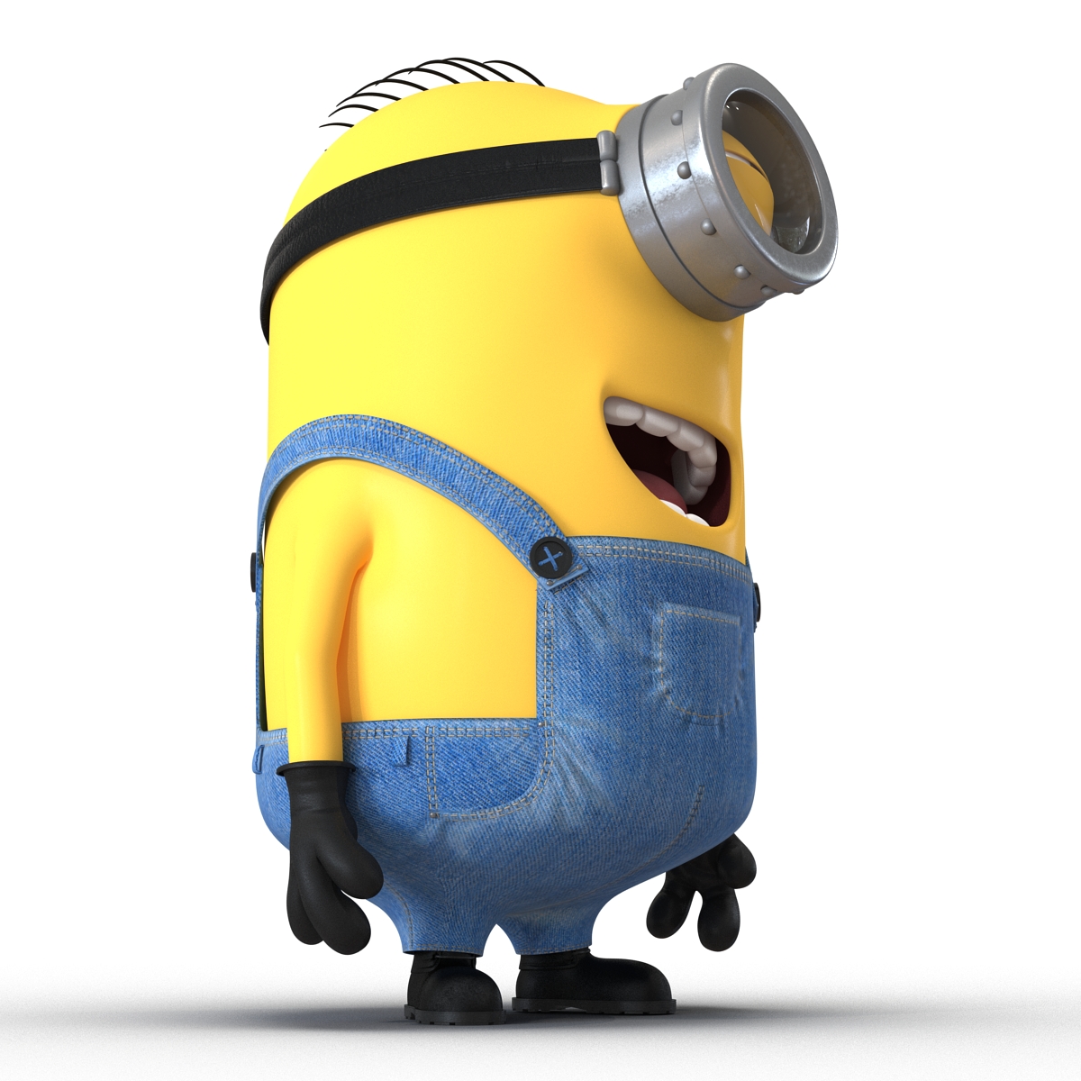 3D Short One Eyed Minion Pose 4 model