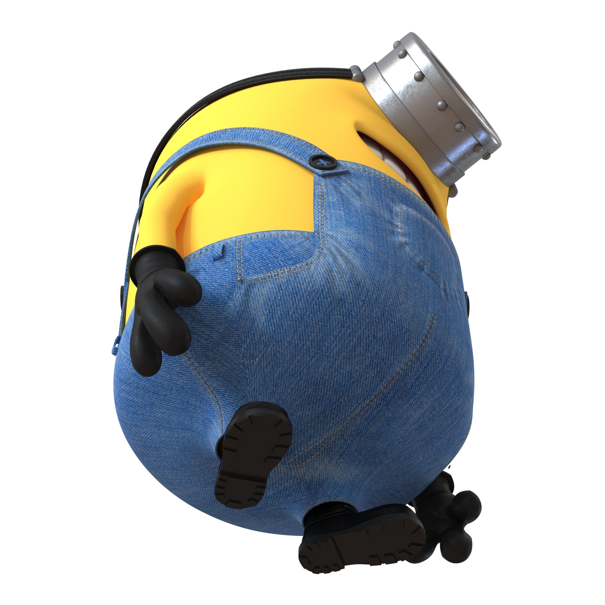 3D Short One Eyed Minion Pose 4 model