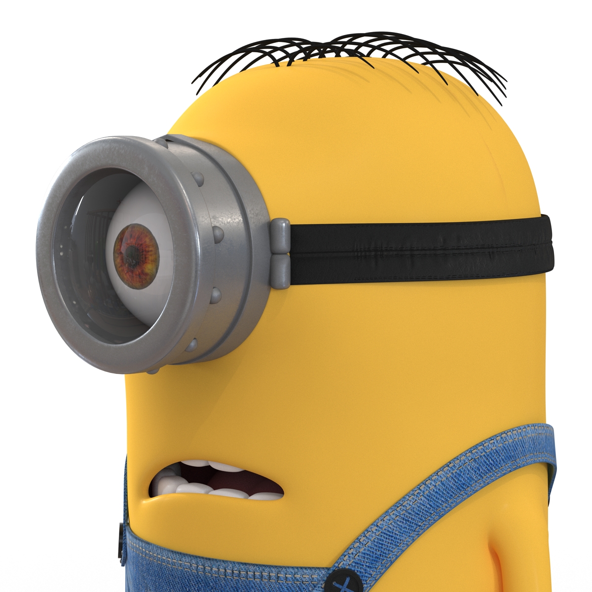 3D Short One Eyed Minion Rigged model