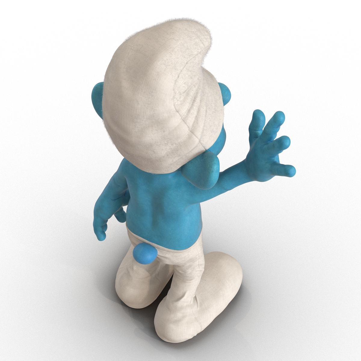 3D Smurf Pose 2 with Fur