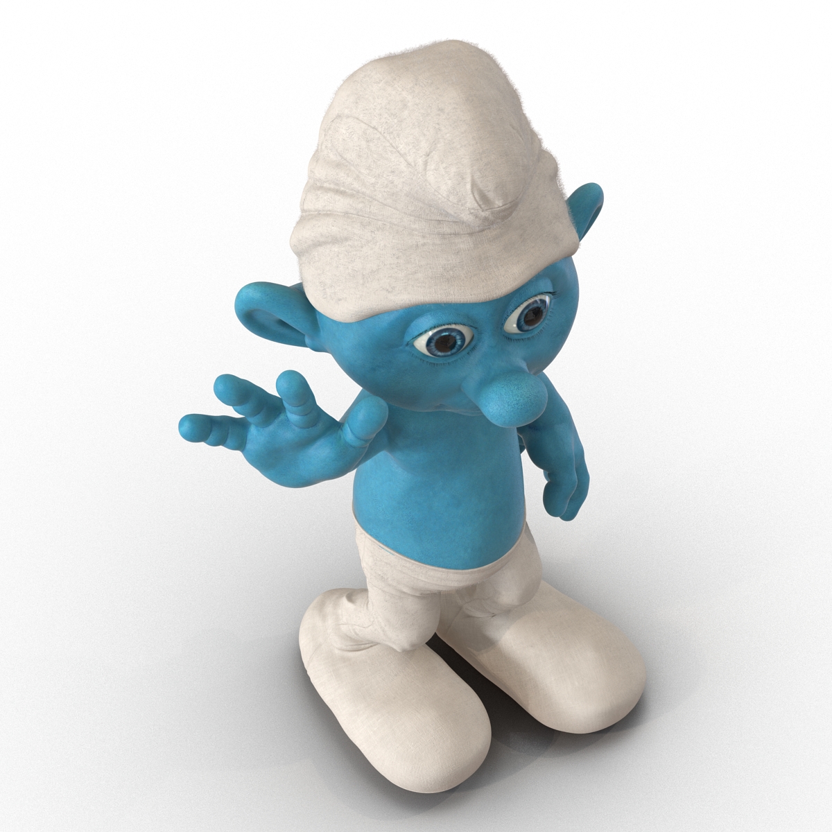 3D Smurf Pose 2 with Fur