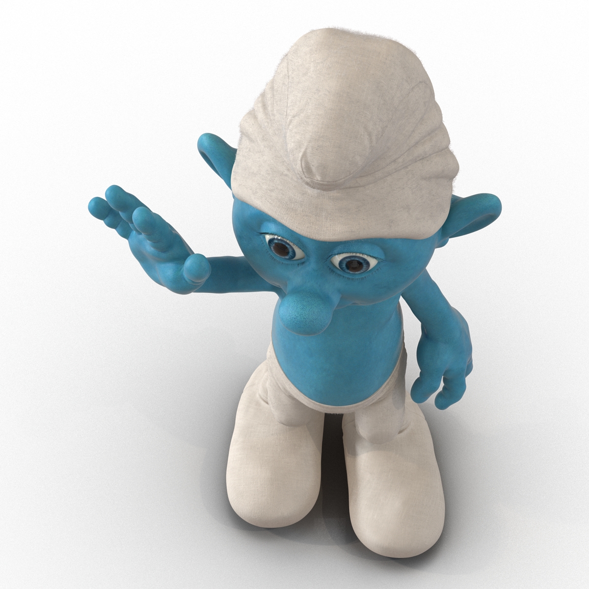 3D Smurf Pose 2 with Fur