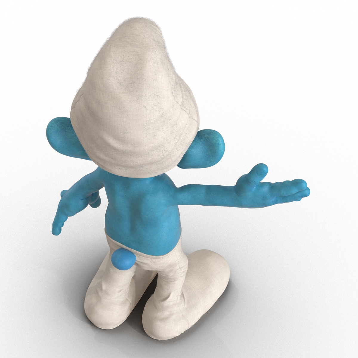 3D Smurf Pose 3 with Fur