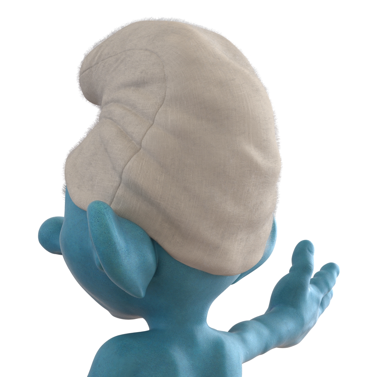 3D Smurf Pose 3 with Fur