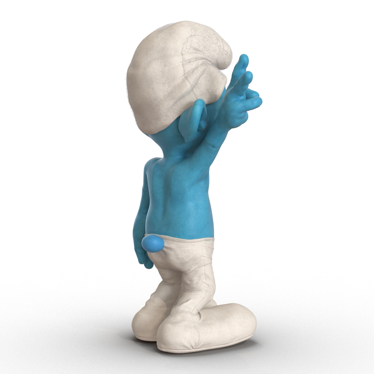 3D Smurf Pose 4 with Fur