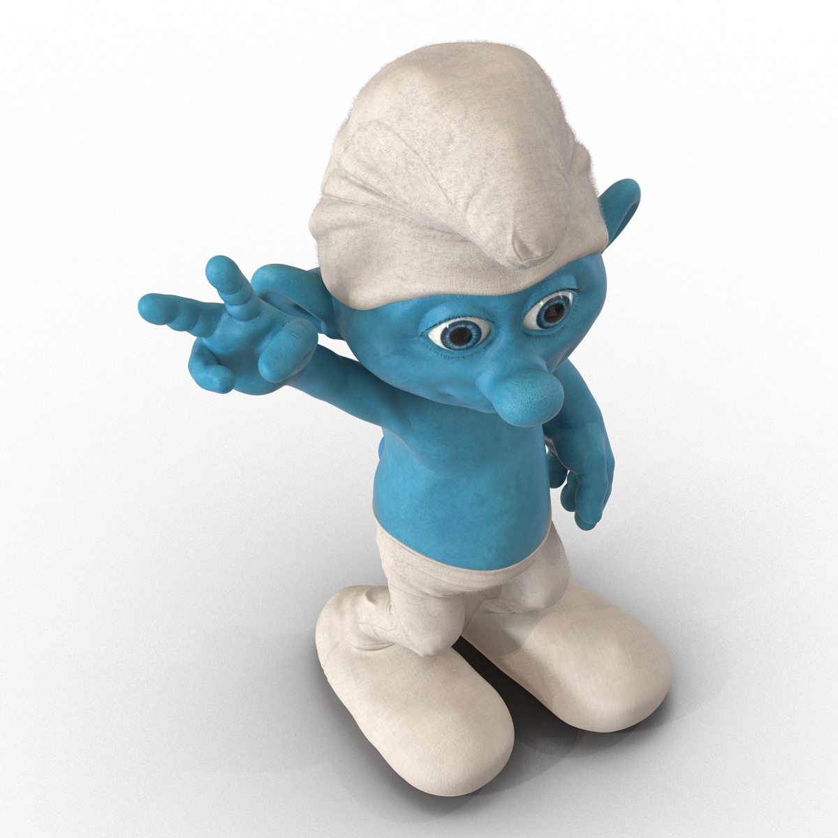 3D Smurf Pose 4 with Fur