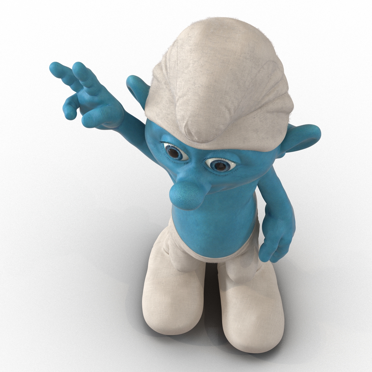 3D Smurf Pose 4 with Fur