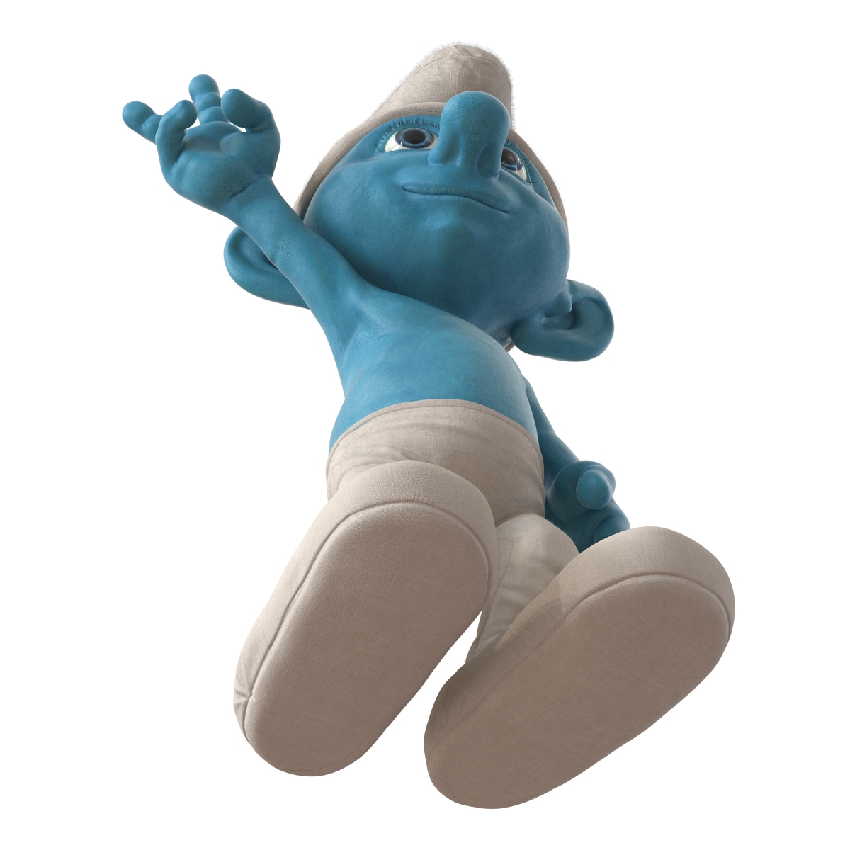 3D Smurf Pose 4 with Fur