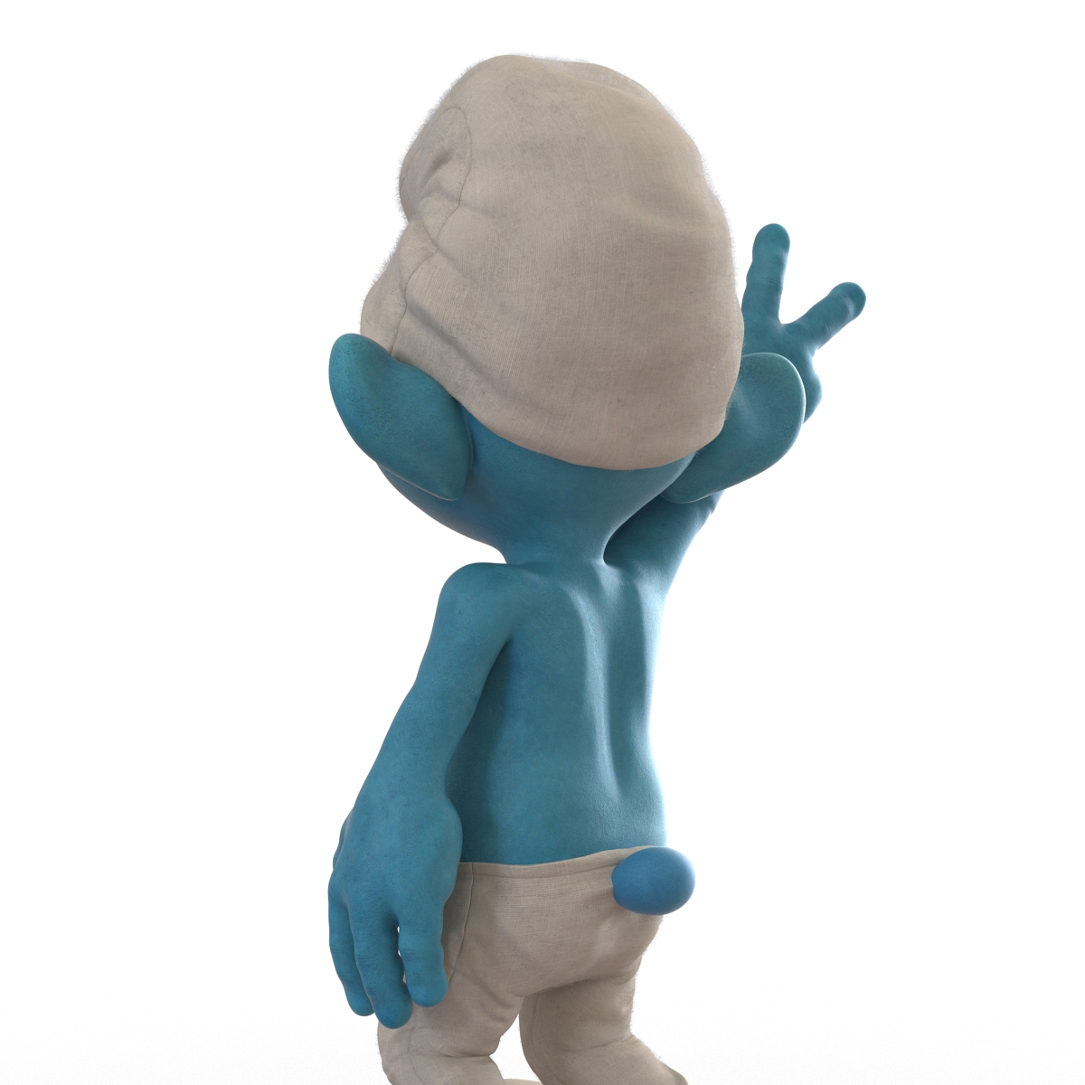 3D Smurf Pose 4 with Fur