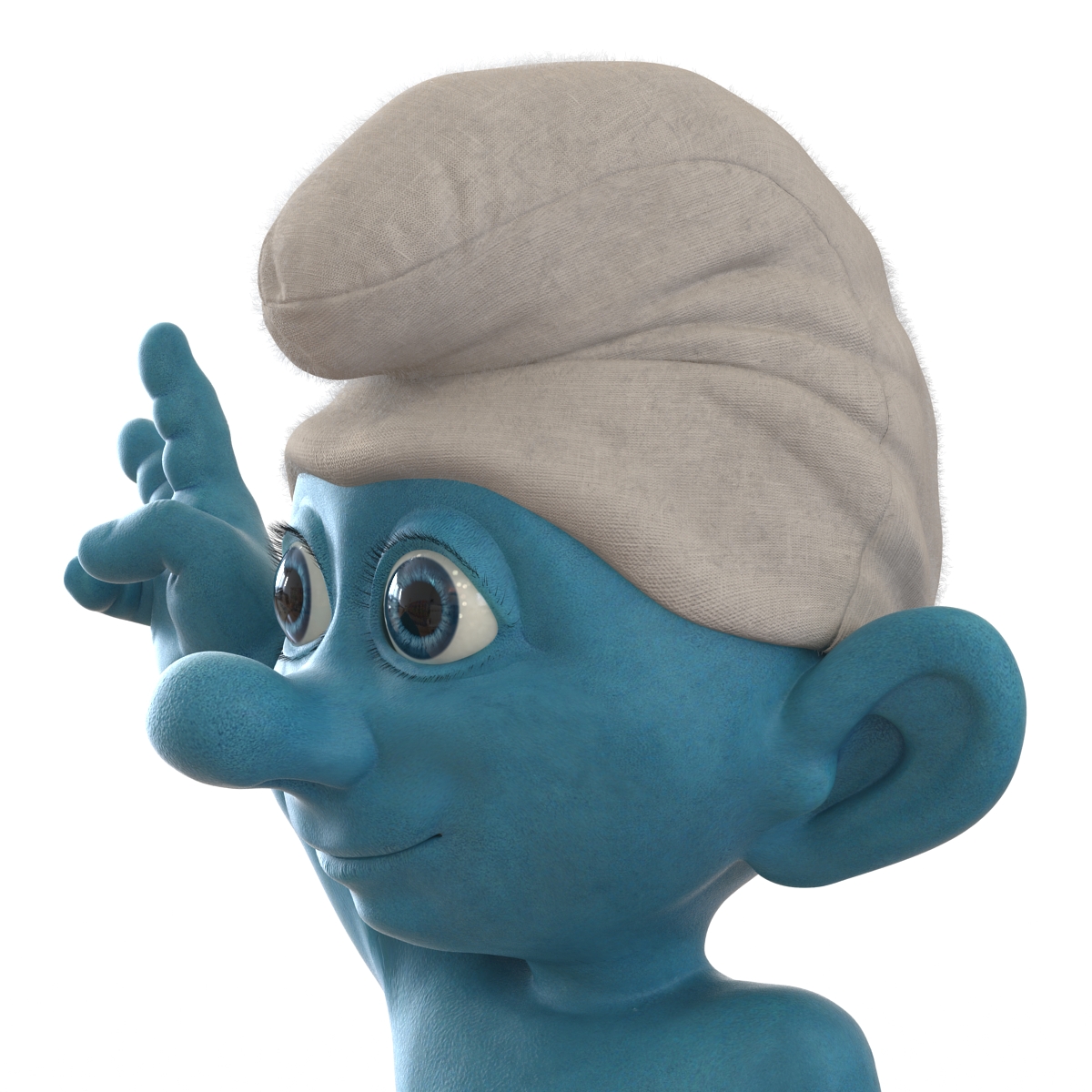 3D Smurf Pose 4 with Fur