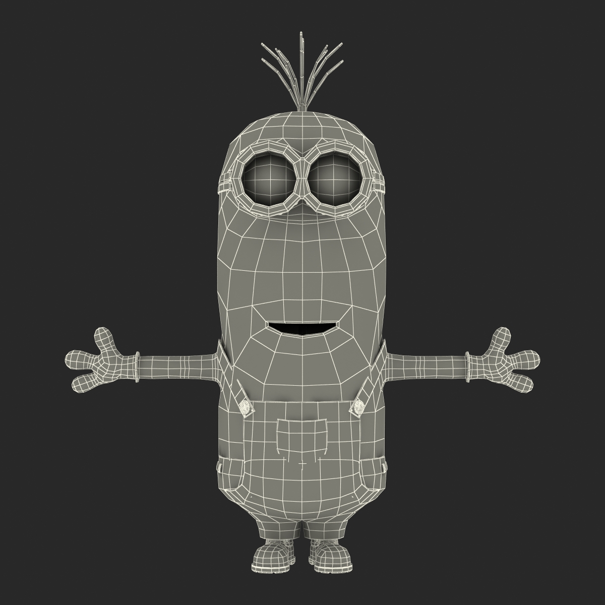 3D model Tall Two Eyed Minion