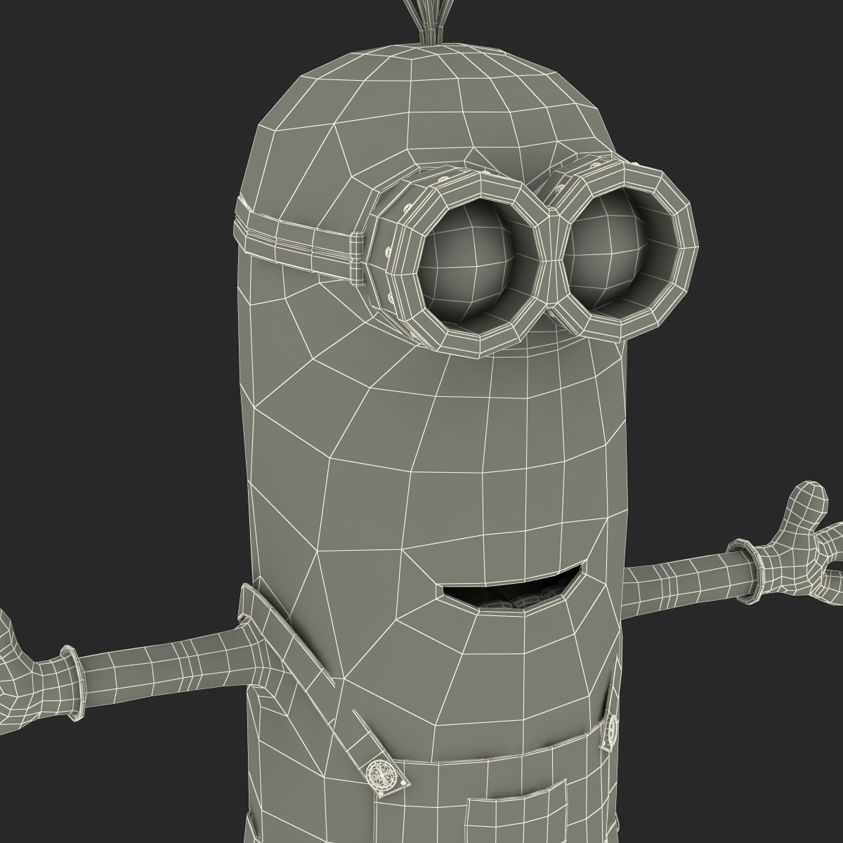 3D model Tall Two Eyed Minion