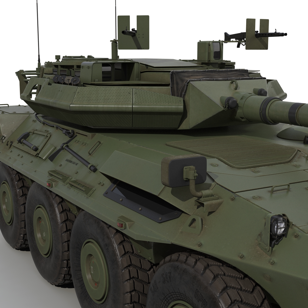 3D Wheeled Tank Destroyer B1 Centauro Rigged