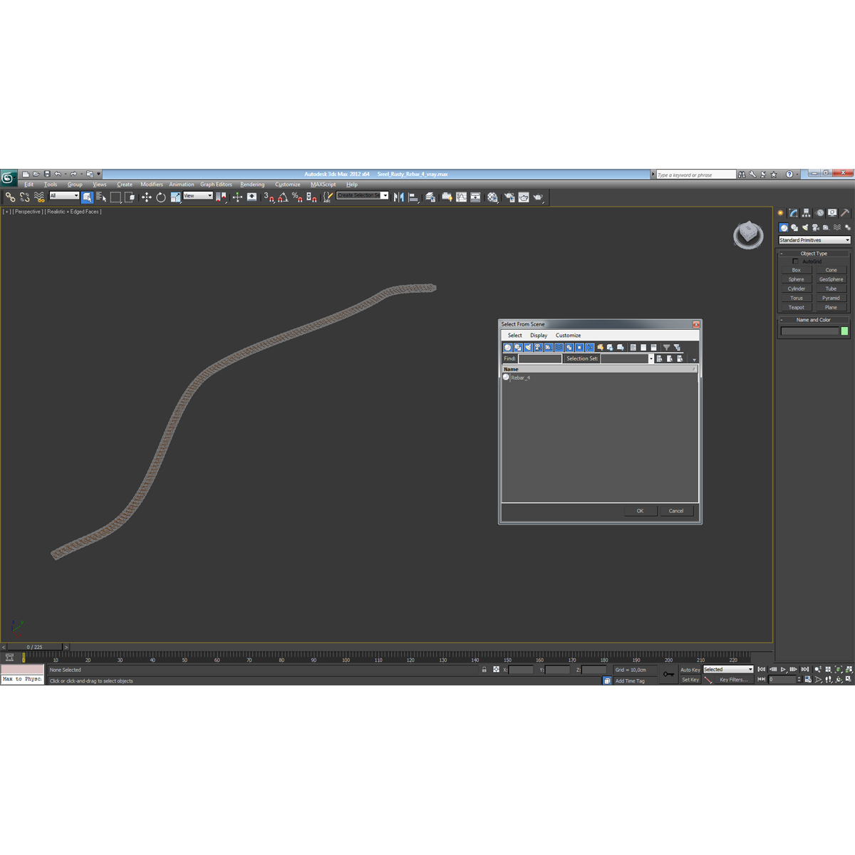 Sreel Rusty Rebar 4 3D model