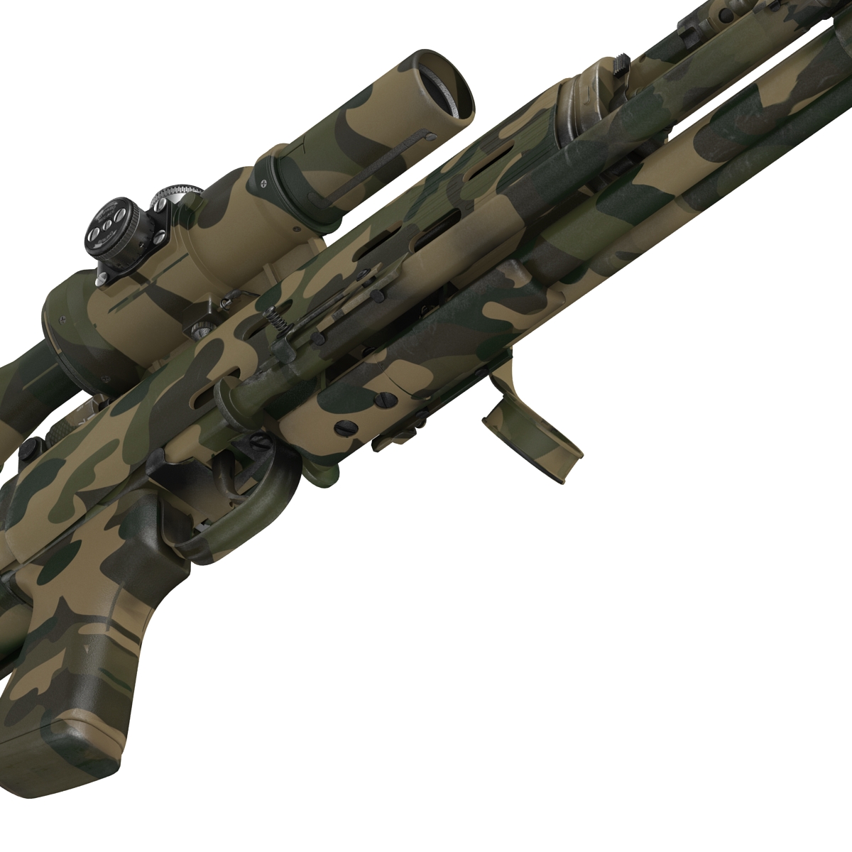 3D Russian Sniper Rifle Dragunov SVU model