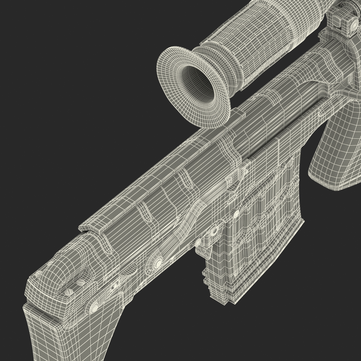 3D Russian Sniper Rifle Dragunov SVU model