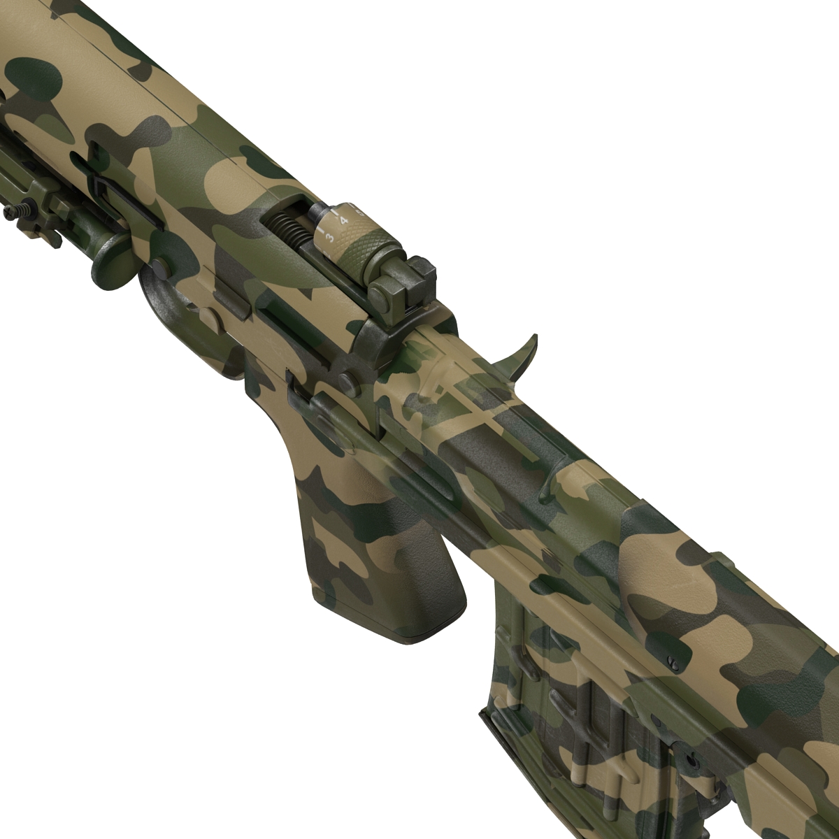 3D model Russian Sniper Rifle Dragunov SVU 2