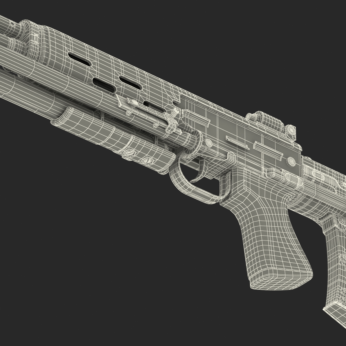 3D model Russian Sniper Rifle Dragunov SVU 2