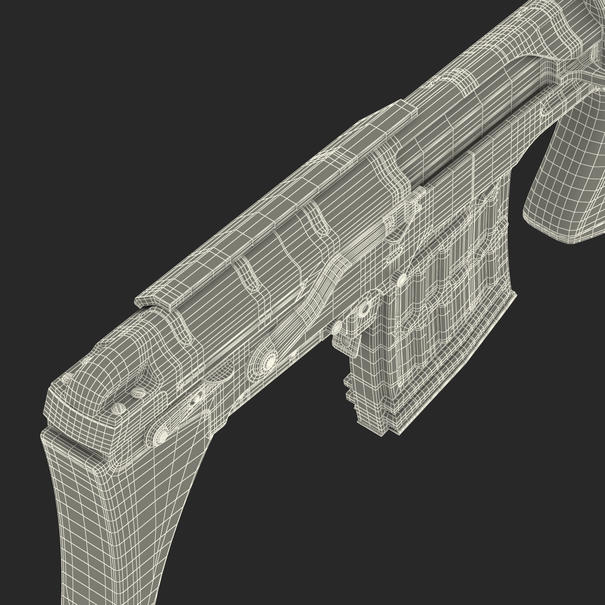 3D model Russian Sniper Rifle Dragunov SVU 2