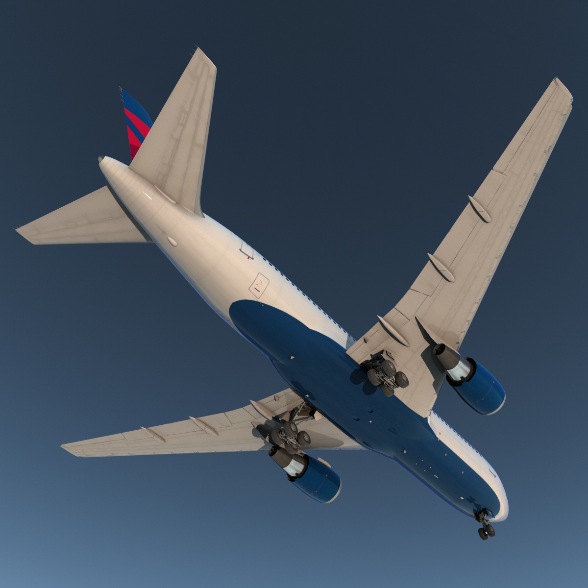 Boeing 767-200 Delta Air Lines Rigged 3D