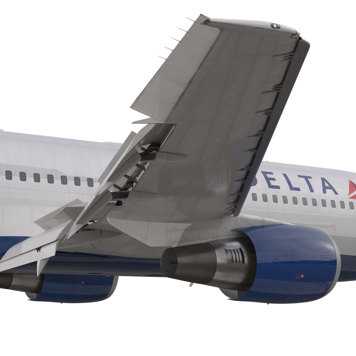 Boeing 767-200 Delta Air Lines Rigged 3D