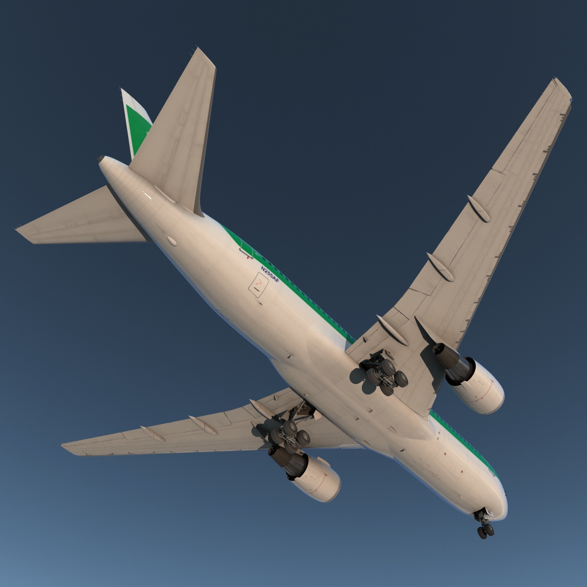 3D model Boeing 767 200 Alitalia Rigged