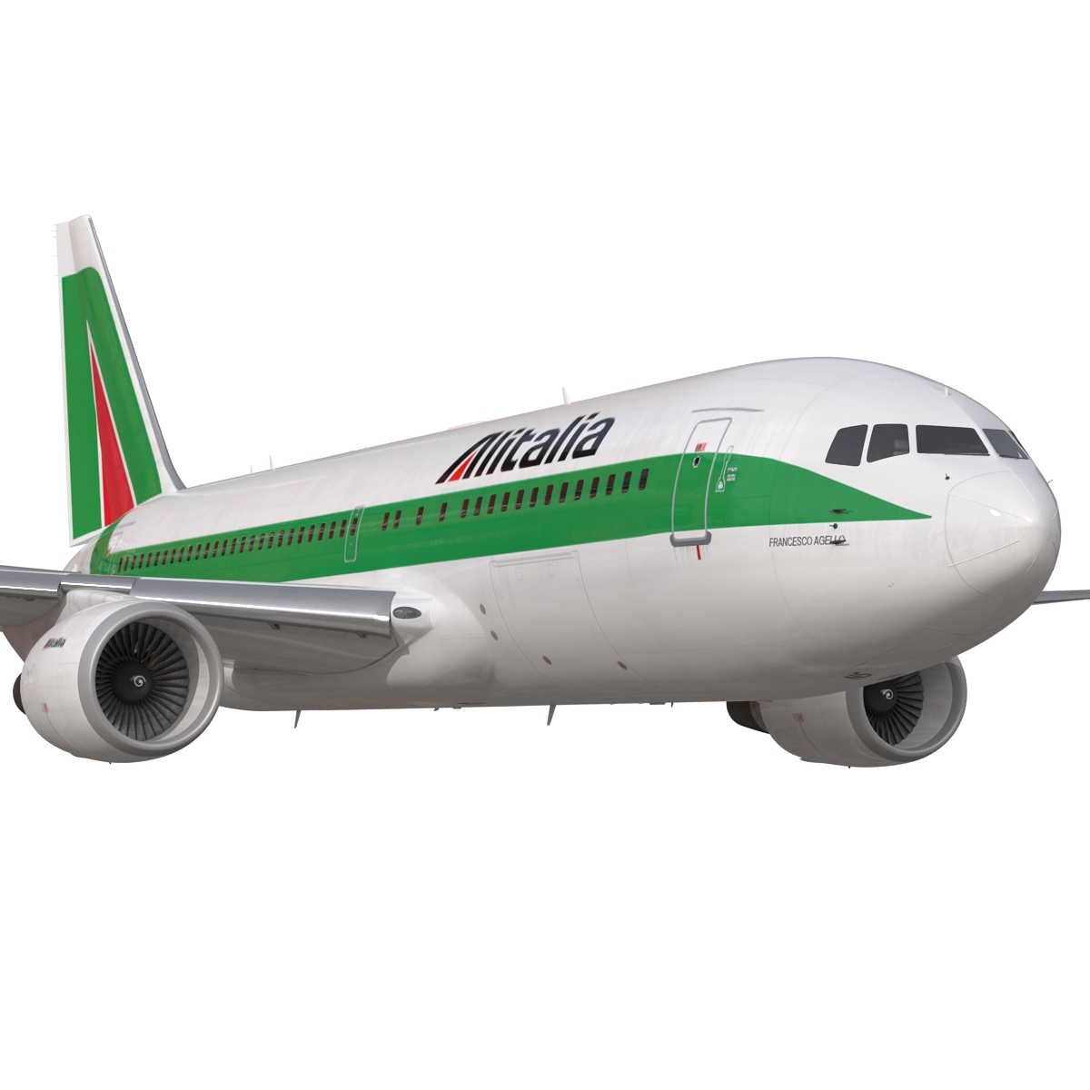 3D model Boeing 767 200 Alitalia Rigged