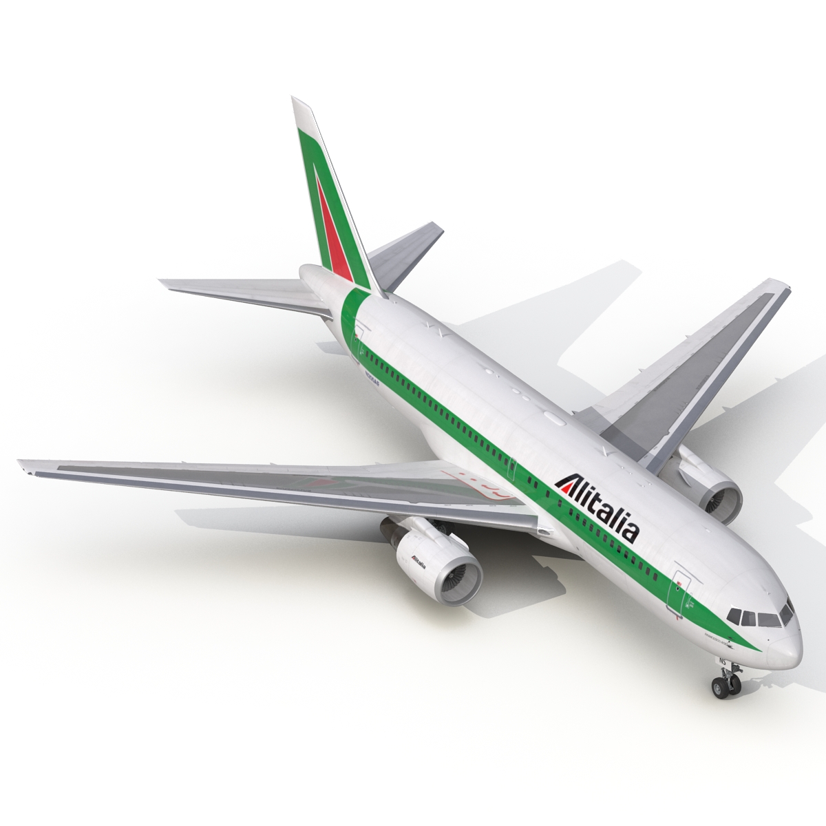 3D model Boeing 767 200 Alitalia Rigged