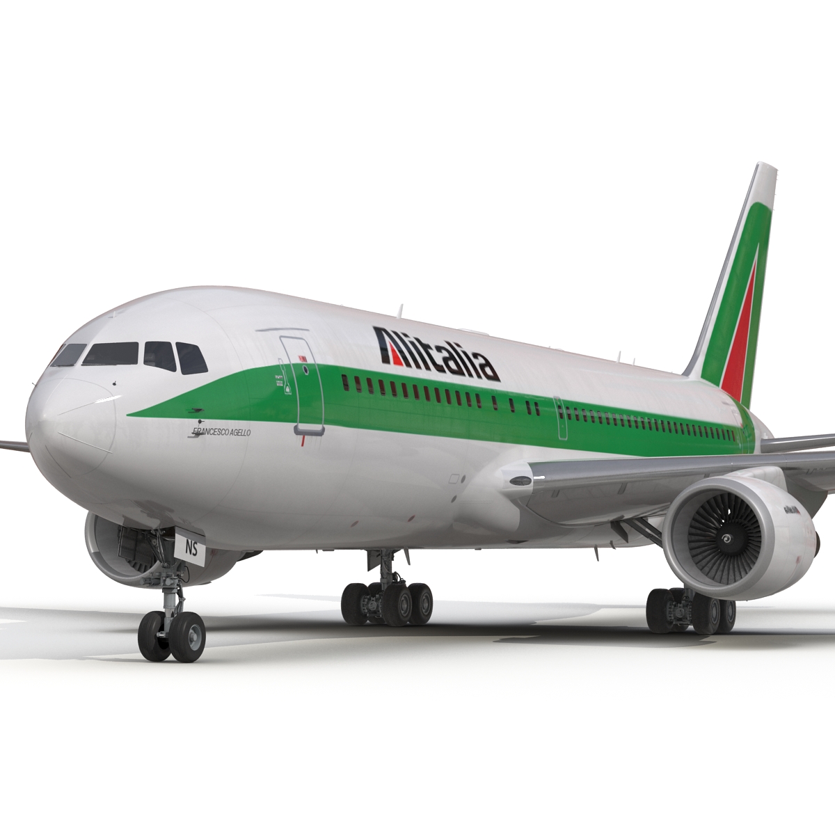 3D model Boeing 767 200 Alitalia Rigged