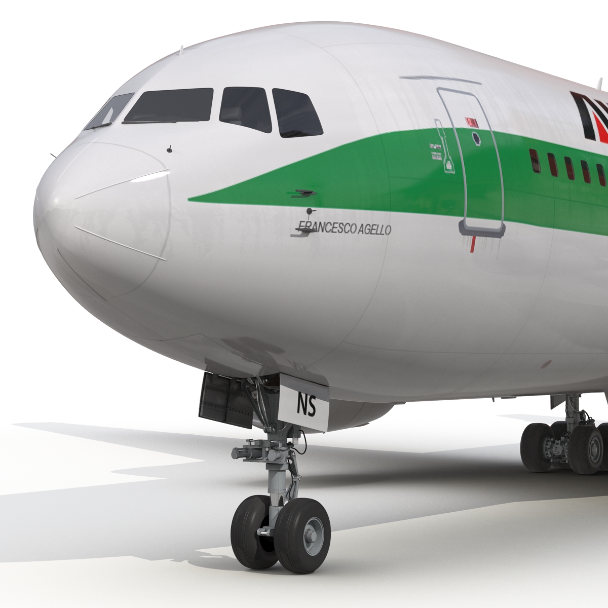 3D model Boeing 767 200 Alitalia Rigged