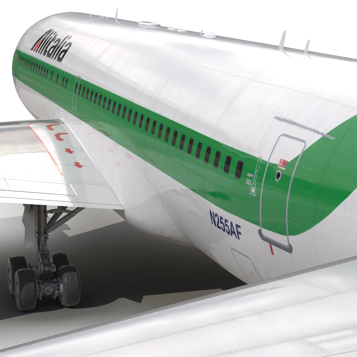 3D model Boeing 767 200 Alitalia Rigged